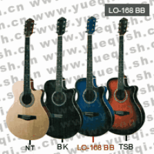红棉牌LO-168 BB椴木夹板枫木指板琴马40寸化蓝色民谣吉他